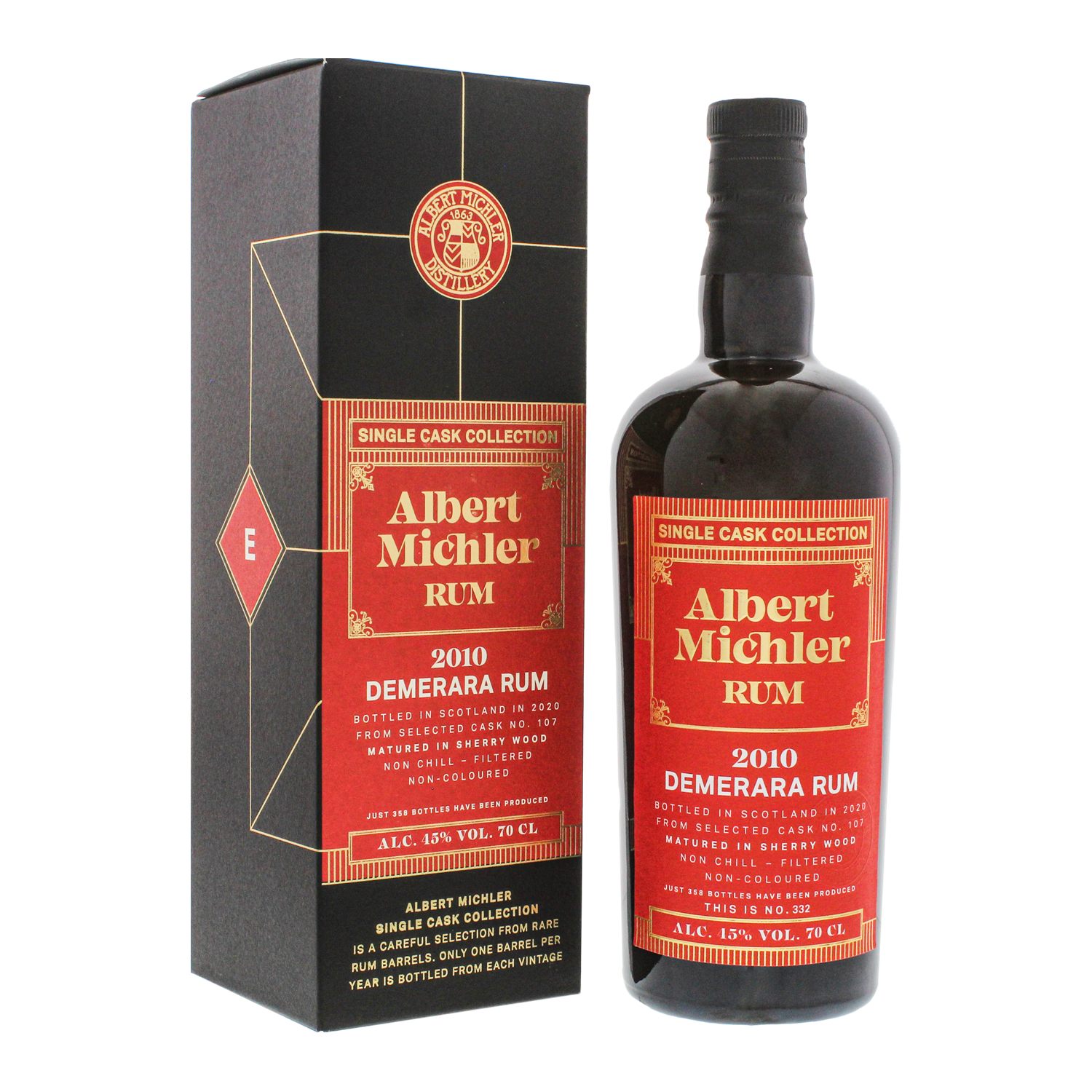Albert Michler Single Cask Demerara 2010/20 45% Vol. 0,7l mit Geschenkbox