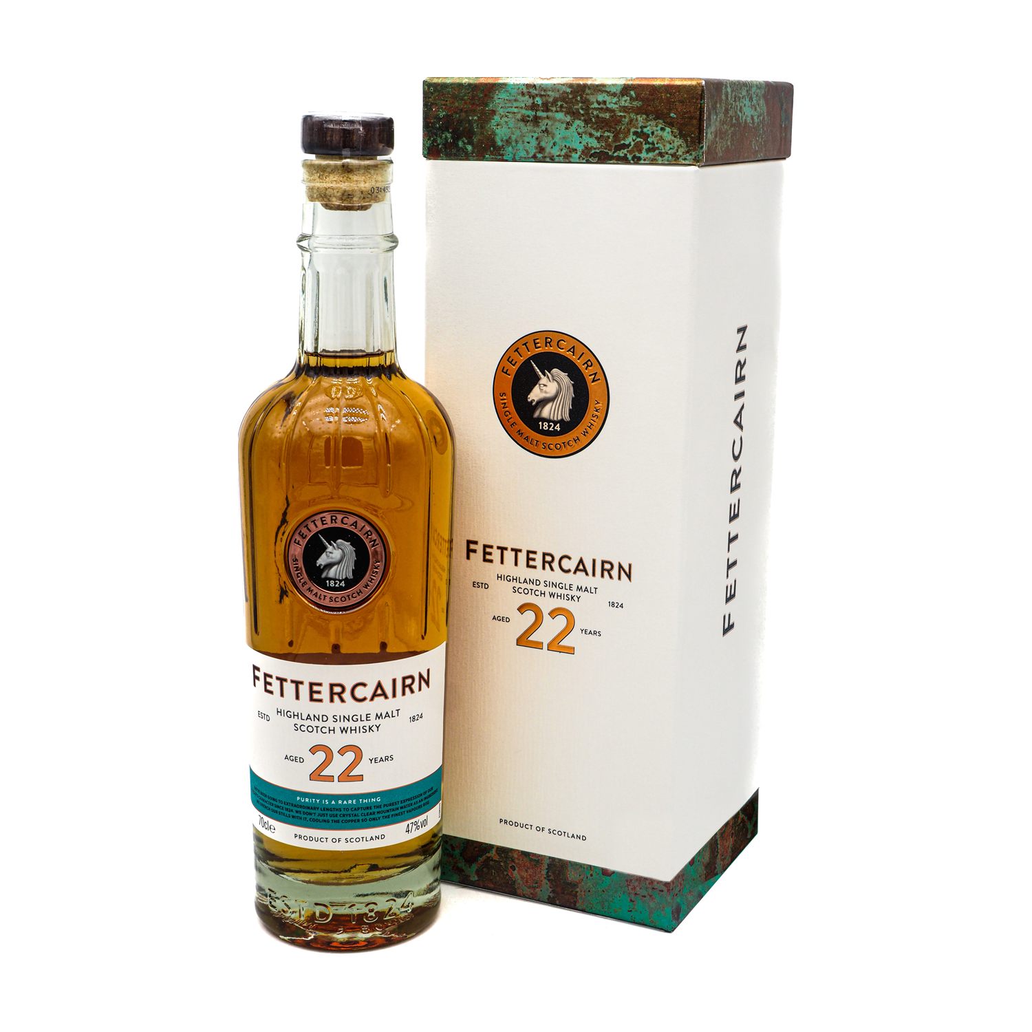 Fettercairn 22 Jahre Single Malt Whisky 47% Vol. 0,7l mit Geschenkbox