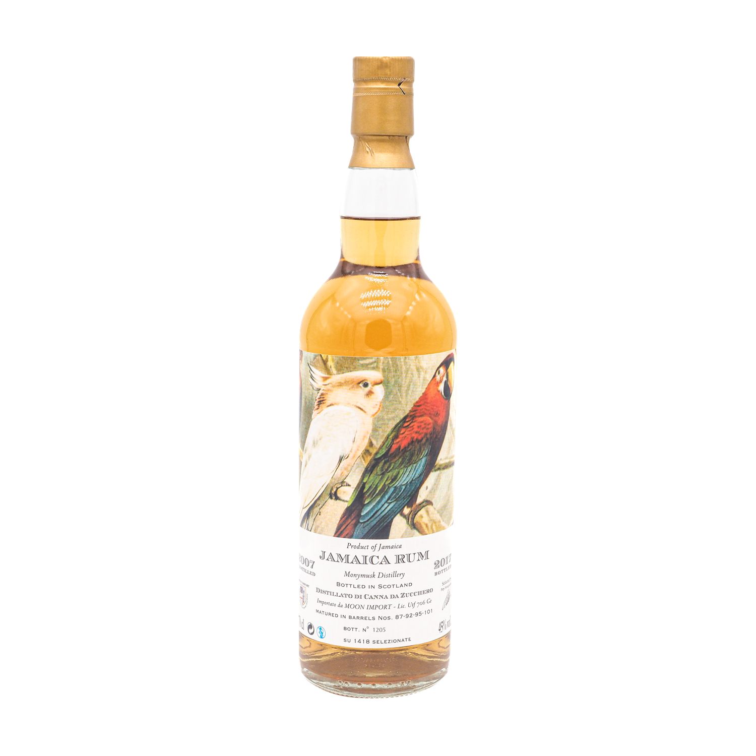 Moon Import Jamaica 2007 Rum Monymusk Distillery 45% Vol. 0,7l mit Geschenkbox