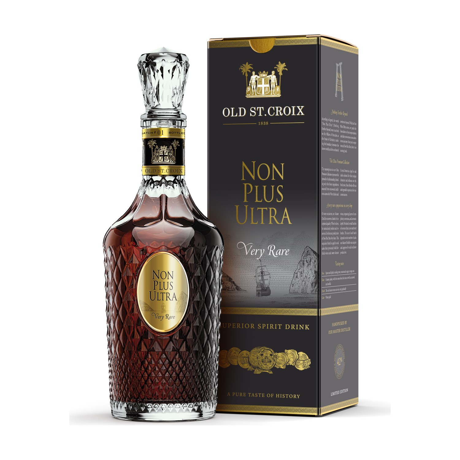 Old St. Croix Non Plus Ultra Very Rare 42% Vol. 0,7l mit Geschenkbox