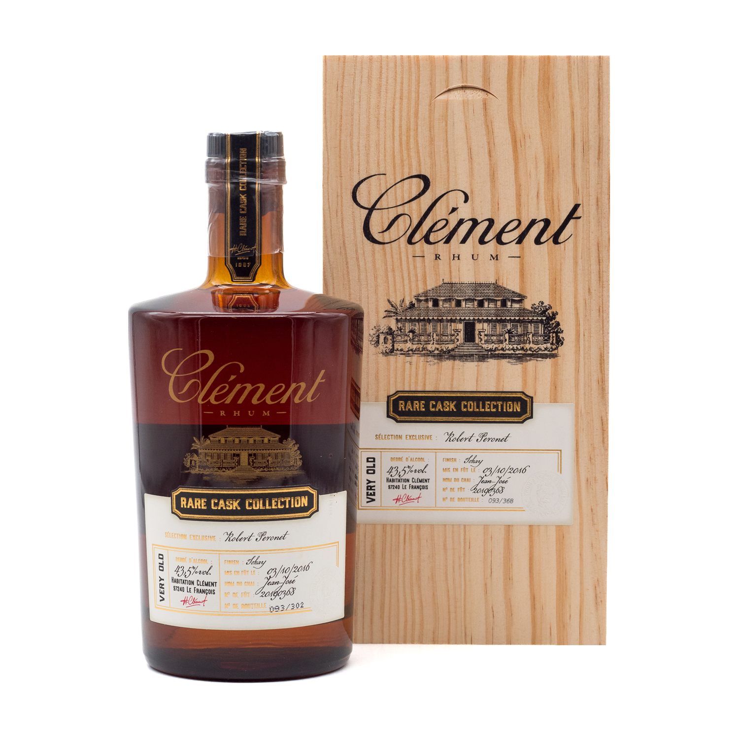 Clément Rhum Rare Cask Collection Tokaj Finish 43,5% Vol. 0,5l in Holzkiste