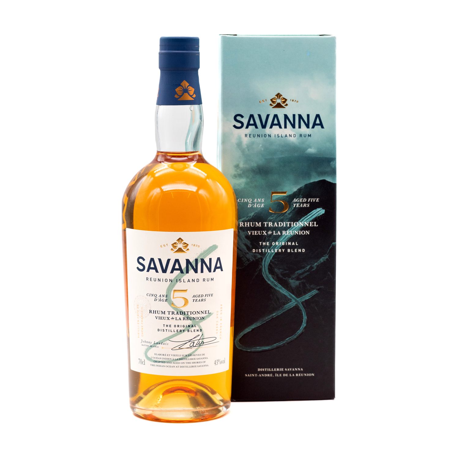 Savanna 5 Jahre Reunion Island Rum 43% Vol. 0,7l mit Geschenkbox