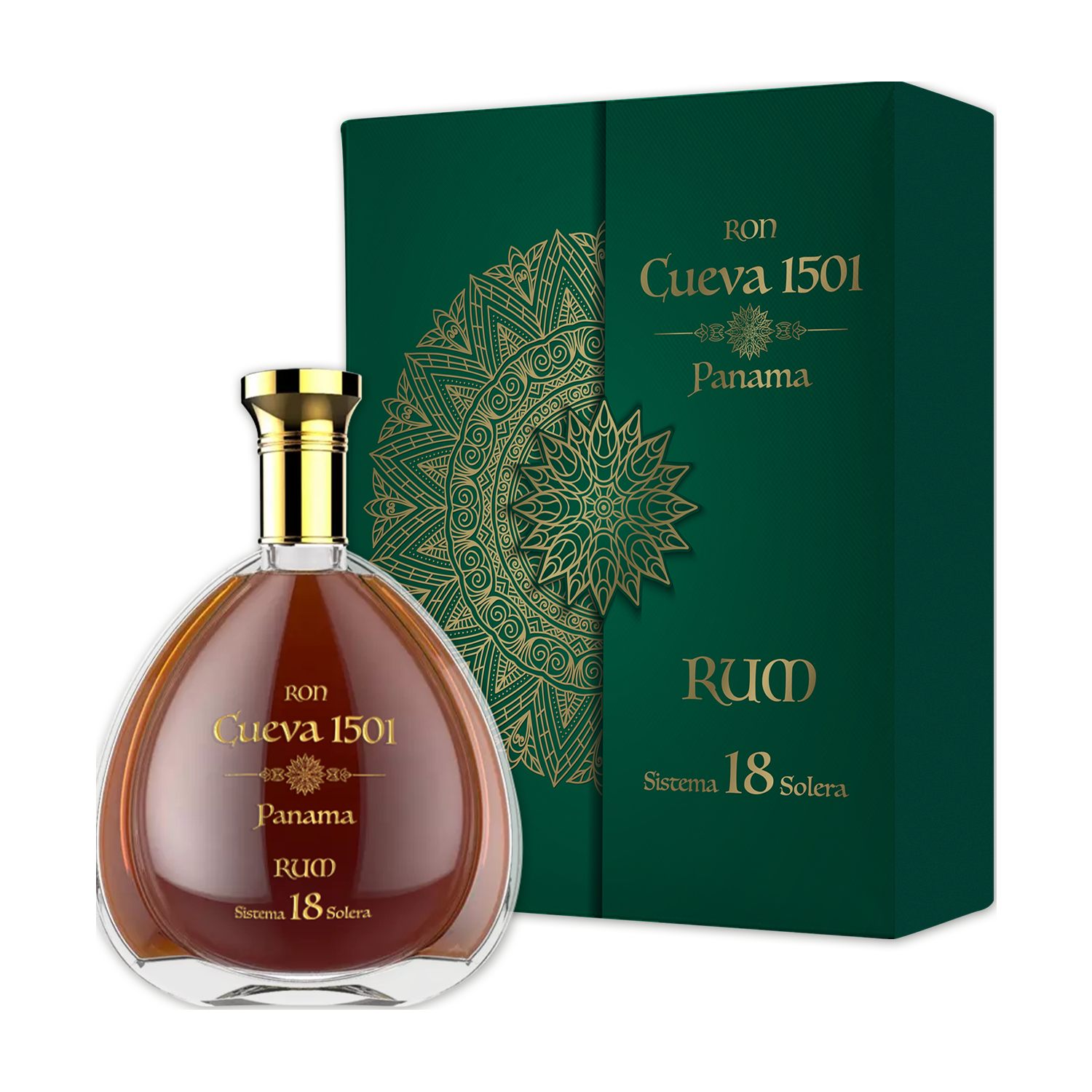 Ron Cueva 1501 Panama Rum 18 Jahre 40% Vol. 0,7l mit Geschenkbox