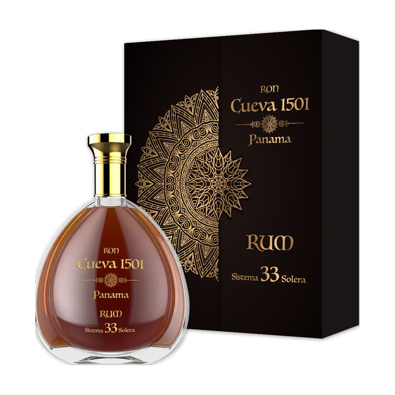 Ron Cueva 1501 Panama Rum 33 Jahre 40% Vol. 0,7l mit Geschenkbox