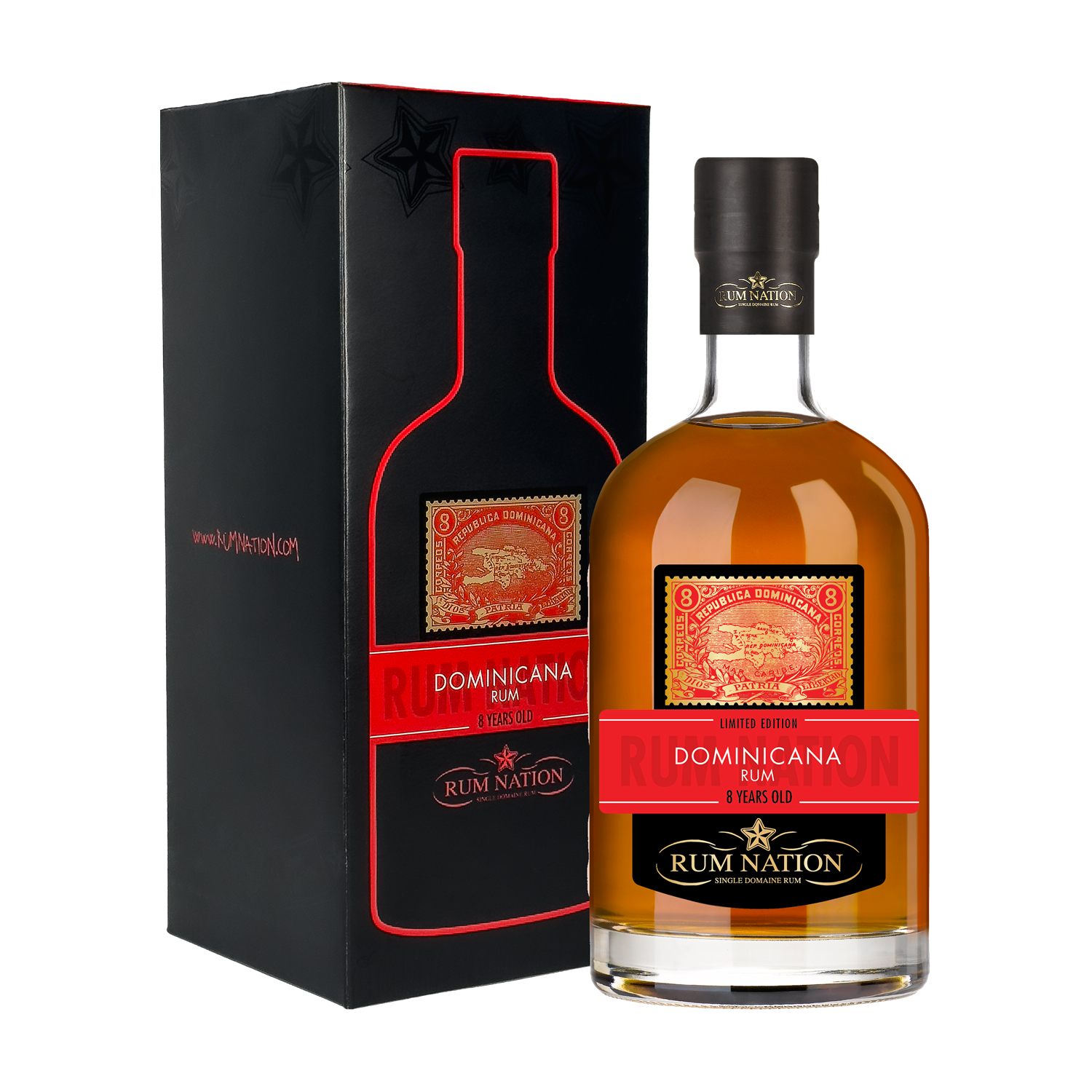 Rum Nation Dominicana 8 Jahre 40,9% Vol. 0,7l mit Geschenkbox