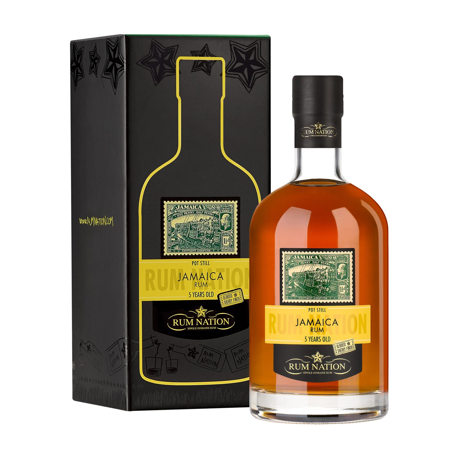 Rum Nation Jamaica 5 Jahre Pot Still Oloroso Sherry Finish 50% Vol. 0,7l + GB