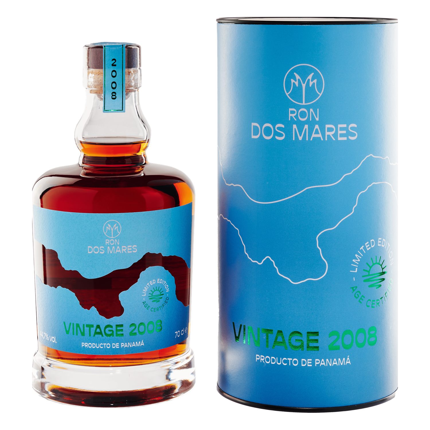 Ron Dos Mares Vintage 2008 44,7% Vol. 0,7l mit Geschenkbox