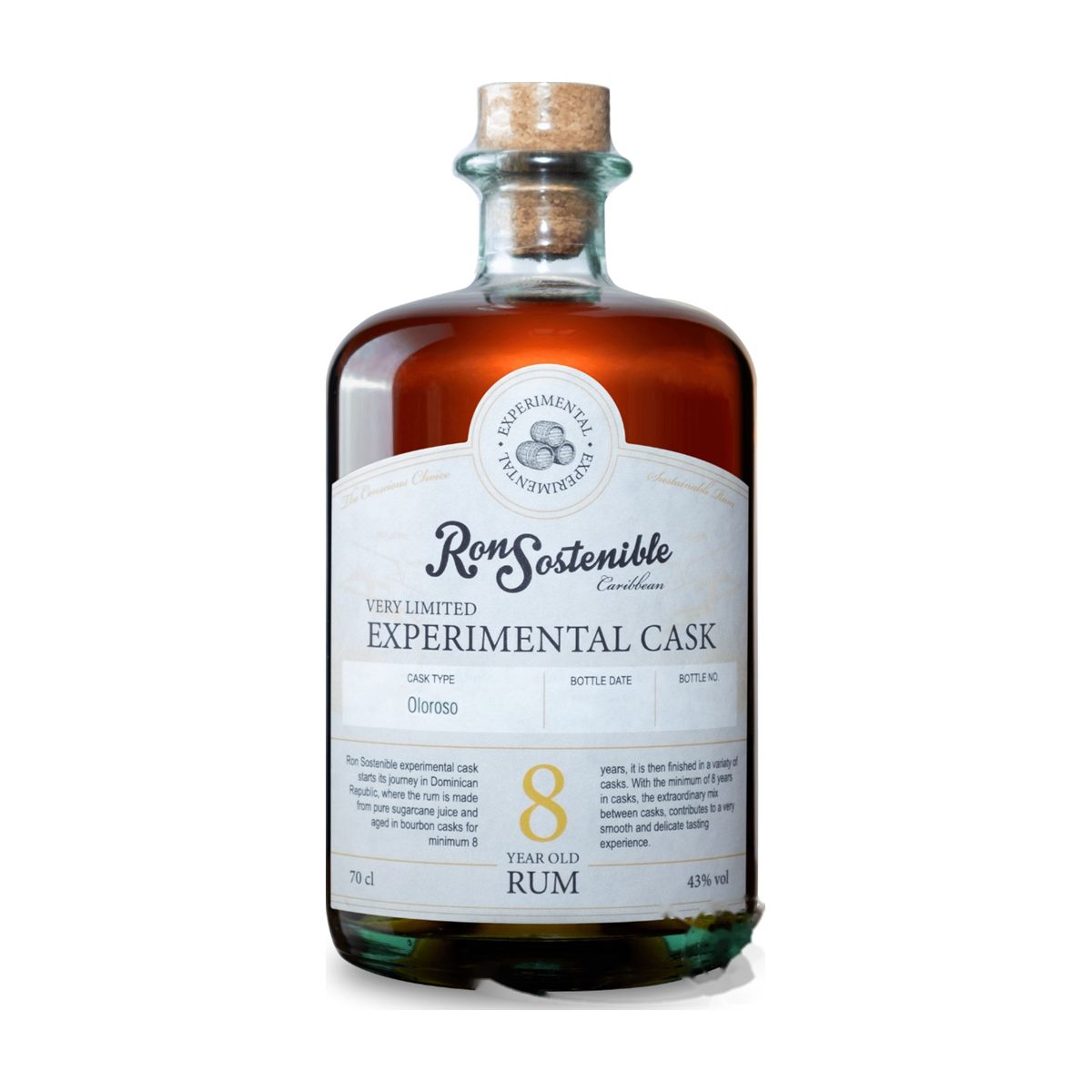 Ron Sostenible 8 Jahre Experimental Cask Oloroso Finish 43% Vol. 0,7l
