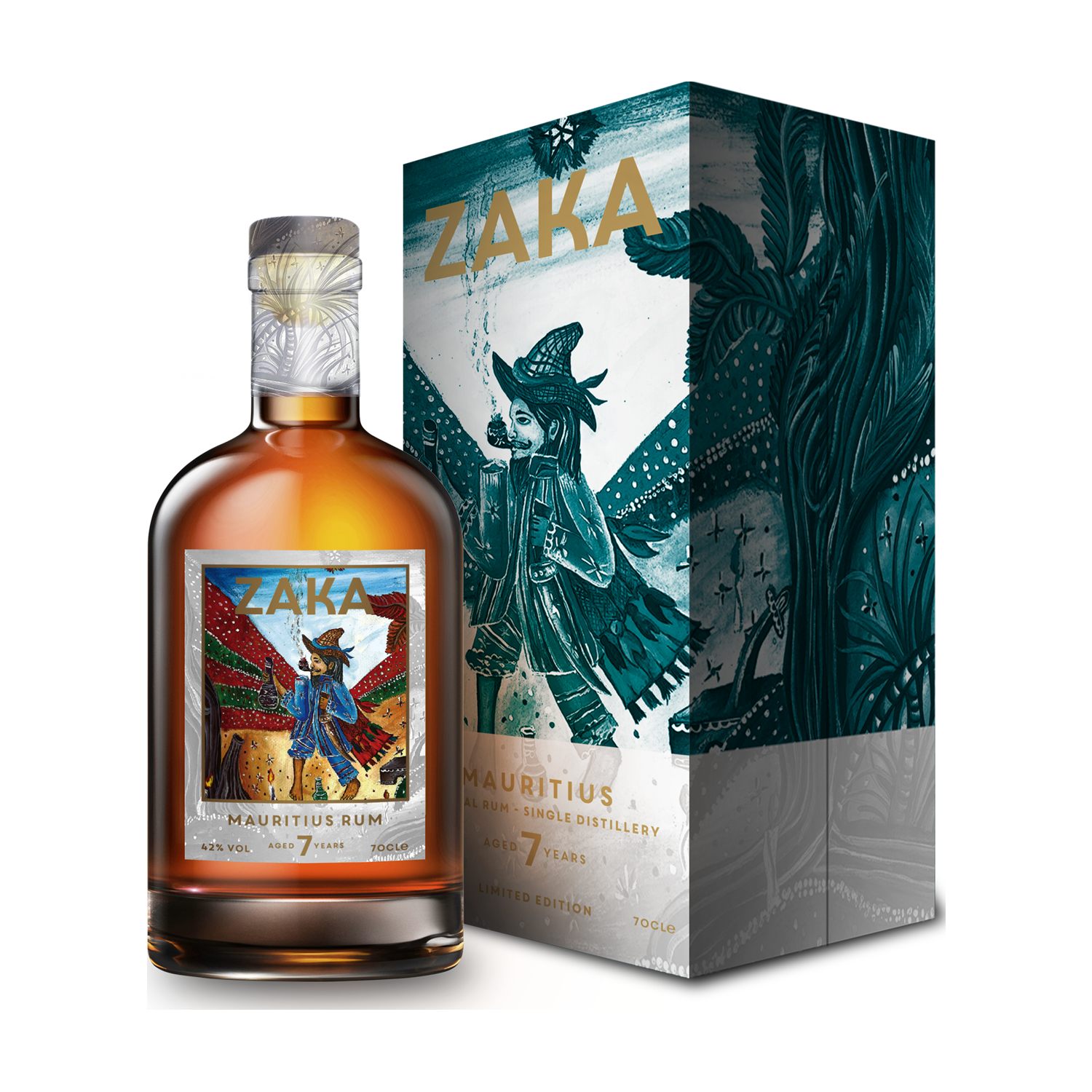ZAKA Mauritius Rum 42% Vol. 0,7l mit Geschenkbox