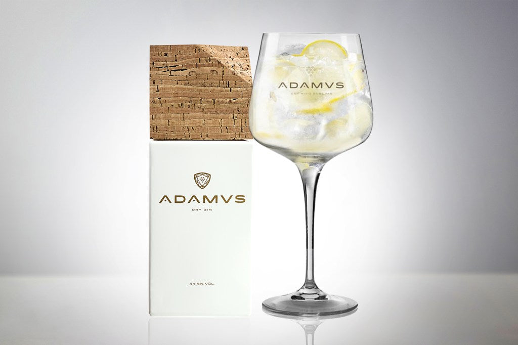 Adamus Gin Tonic mit Zitronenzeste im Ballonglas