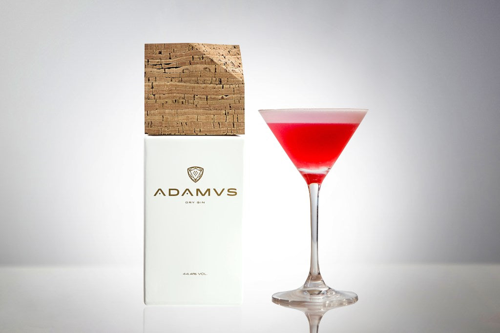 Primavera — Cocktail mit Adamus Gin und Hibiskussirup