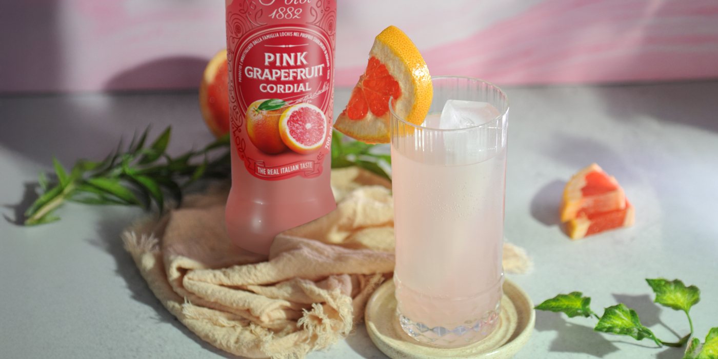 Polot 1882 Pink Grapefruit Cordial mit Longdrink