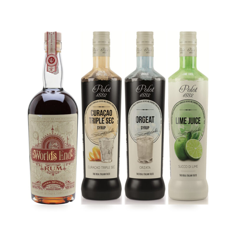 Mai Tai Set - Spirituose, Curaçao, Orgeat und Limette