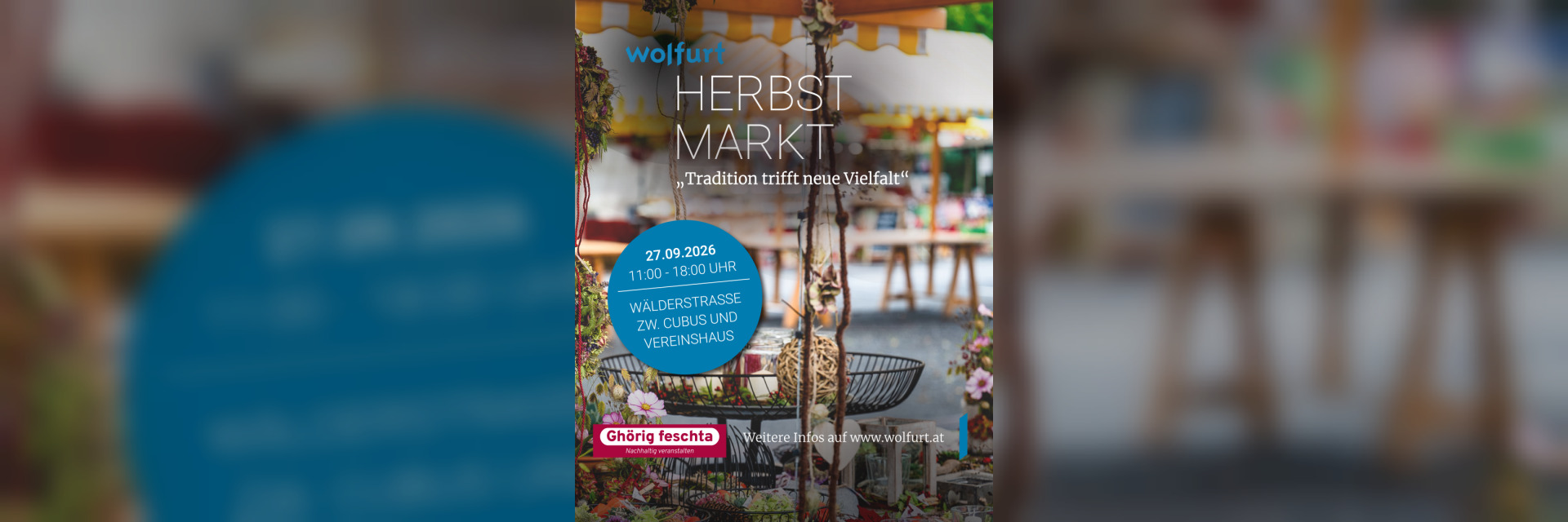 Wolfurter Herbstmarkt 2026, Tradition trifft neue Vielfalt, 27. September