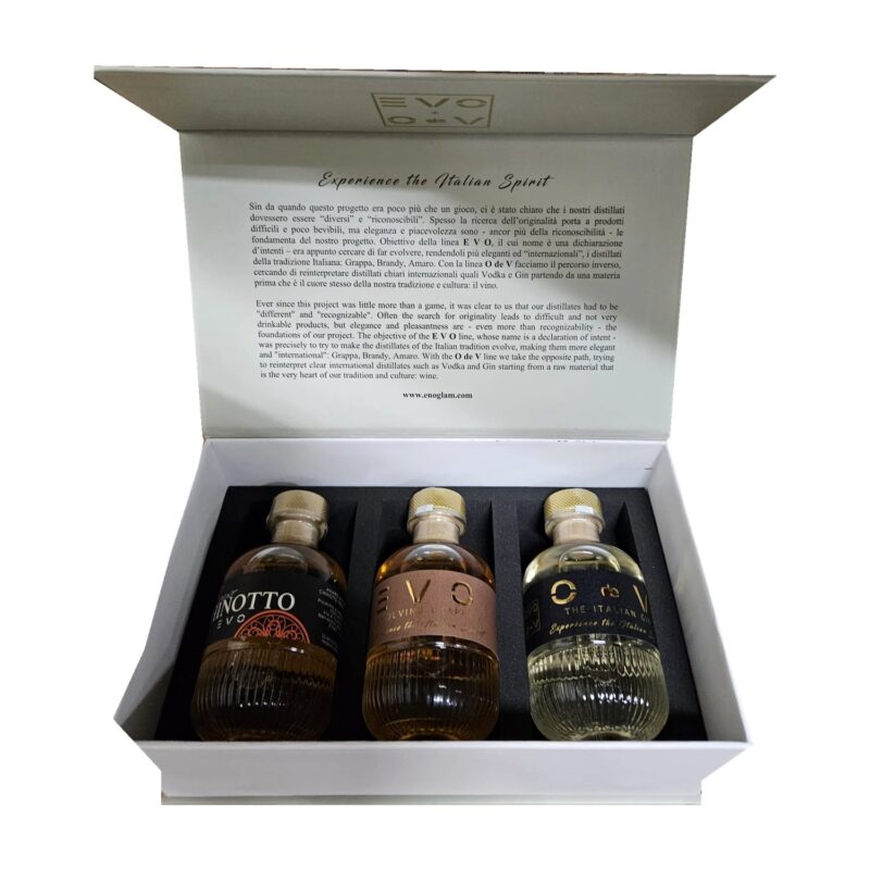 EVO Experience Box Italian Journey (EVO, Gin Black, Chinotto) 40,7% Vol. 0,6l