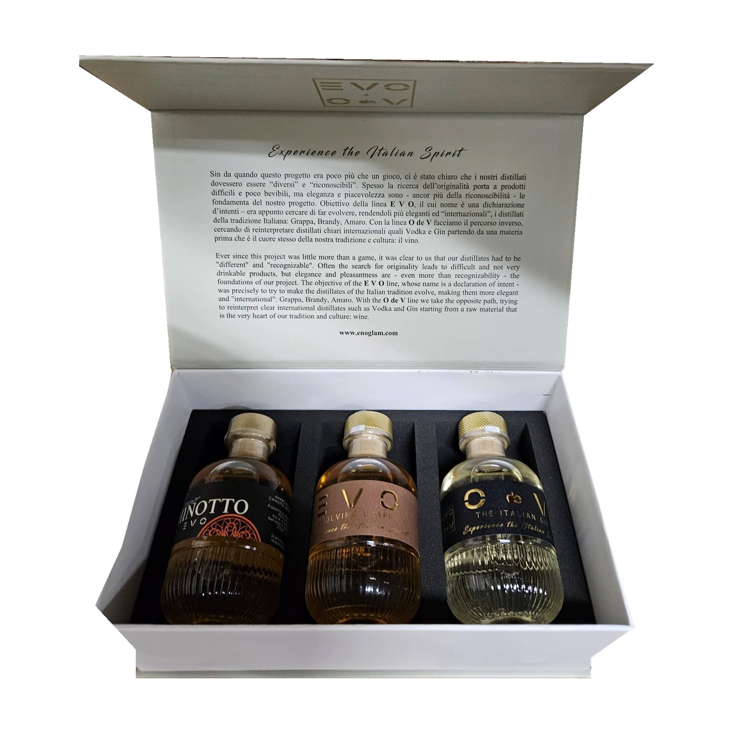 EVO Experience Box 3 MIX ITALIAN JOURNEY (EVO, GIN BLACK, AMARO CHINOTTO) 40,7%