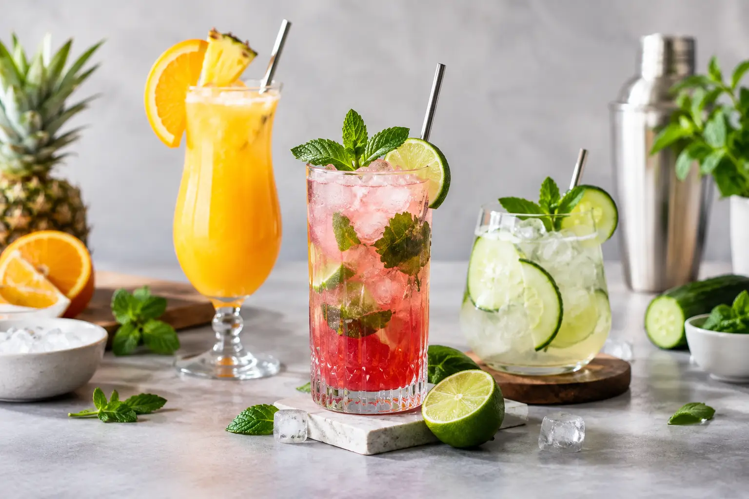 Alkoholfreie Cocktails kreativ zubereiten